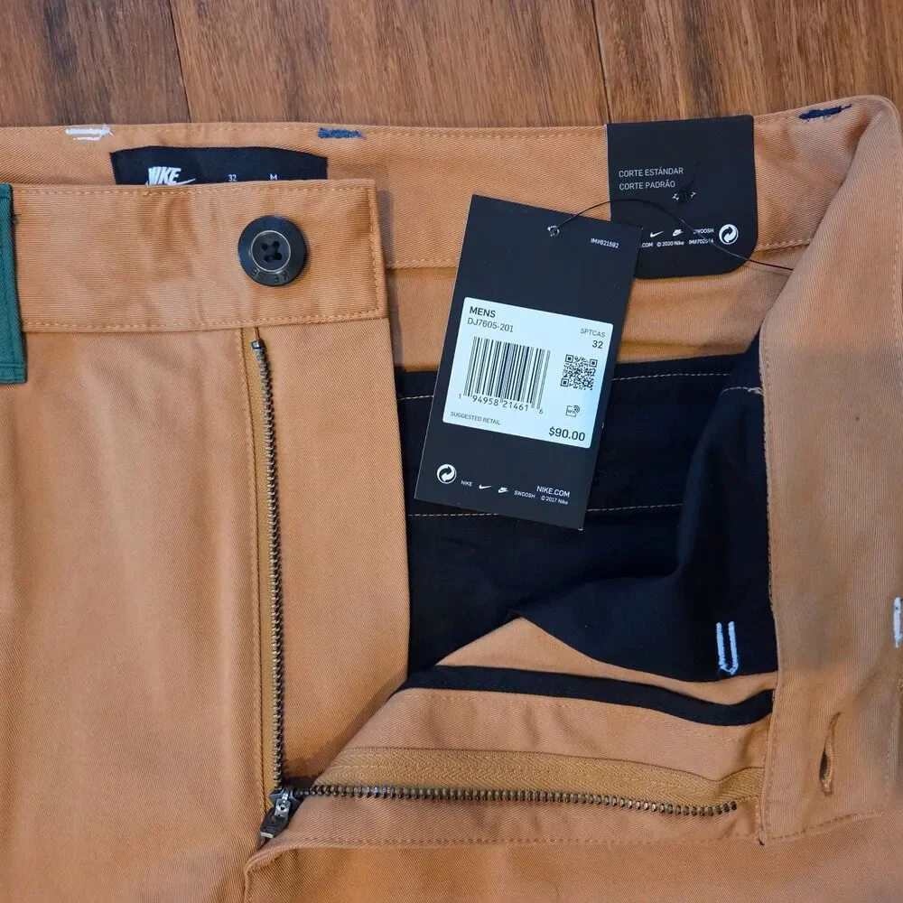 Nike SB Chino Prep Angel Pants Mens 32 Skateboarding Stretch DJ7605-201 NWT - Picture 6 of 12